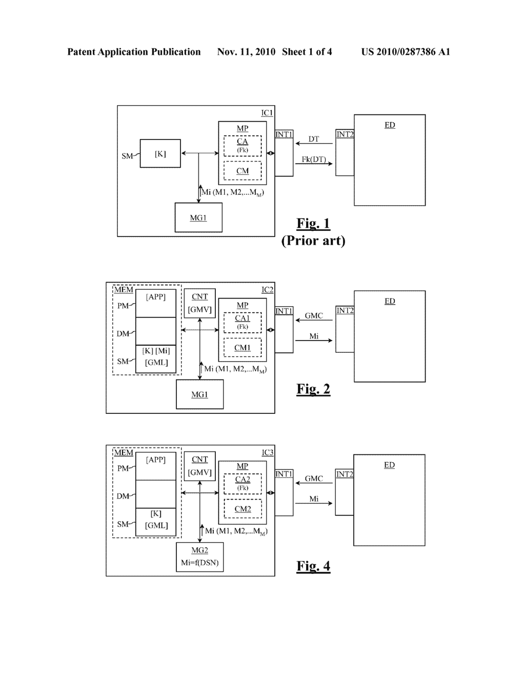 SECURE INTEGRATED CIRCUIT COMPRISING MEANS FOR DISCLOSING COUNTERPART MASK VALUES - diagram, schematic, and image 02