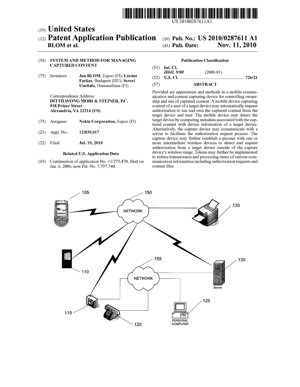 SYSTEM AND METHOD FOR MANAGING CAPTURED CONTENT - diagram, schematic, and image 01