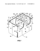 CONTAINER HAVING SLIDING CORNER SUPPORT diagram and image