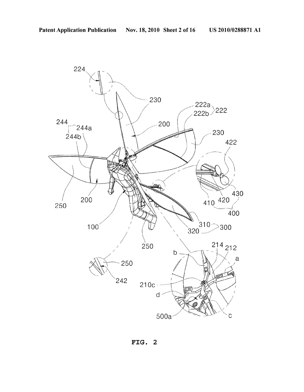 REMOTE-CONTROLLED FLUTTERING OBJECT CAPABLE OF FLYING FORWARD IN UPRIGHT POSITION - diagram, schematic, and image 03