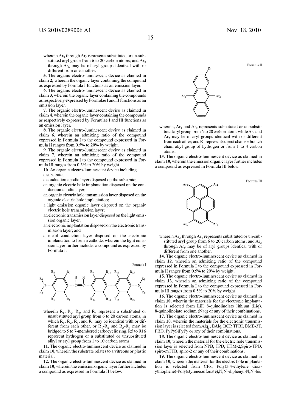 Novel blue organic compound and organic electroluminescent device using the same - diagram, schematic, and image 19