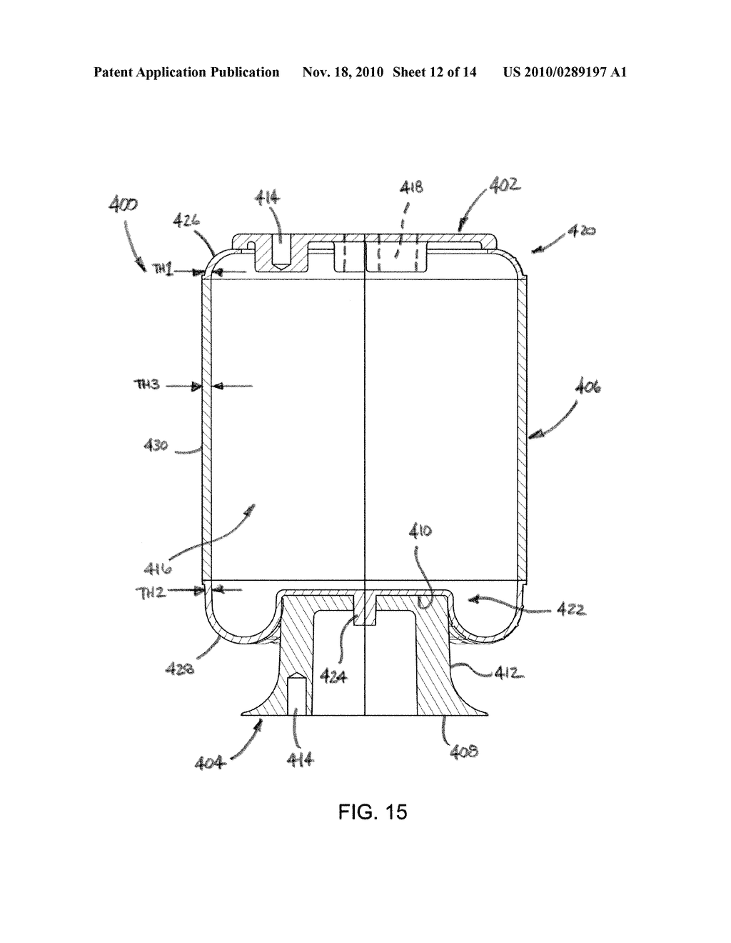 UNREINFORCED ELASTOMERIC SPRING WALL, GAS SPRING AND METHOD - diagram, schematic, and image 13