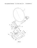 Mounting Bracket for Satellite Dish Antenna and Satellite Disk Antenna Assembly using the same diagram and image