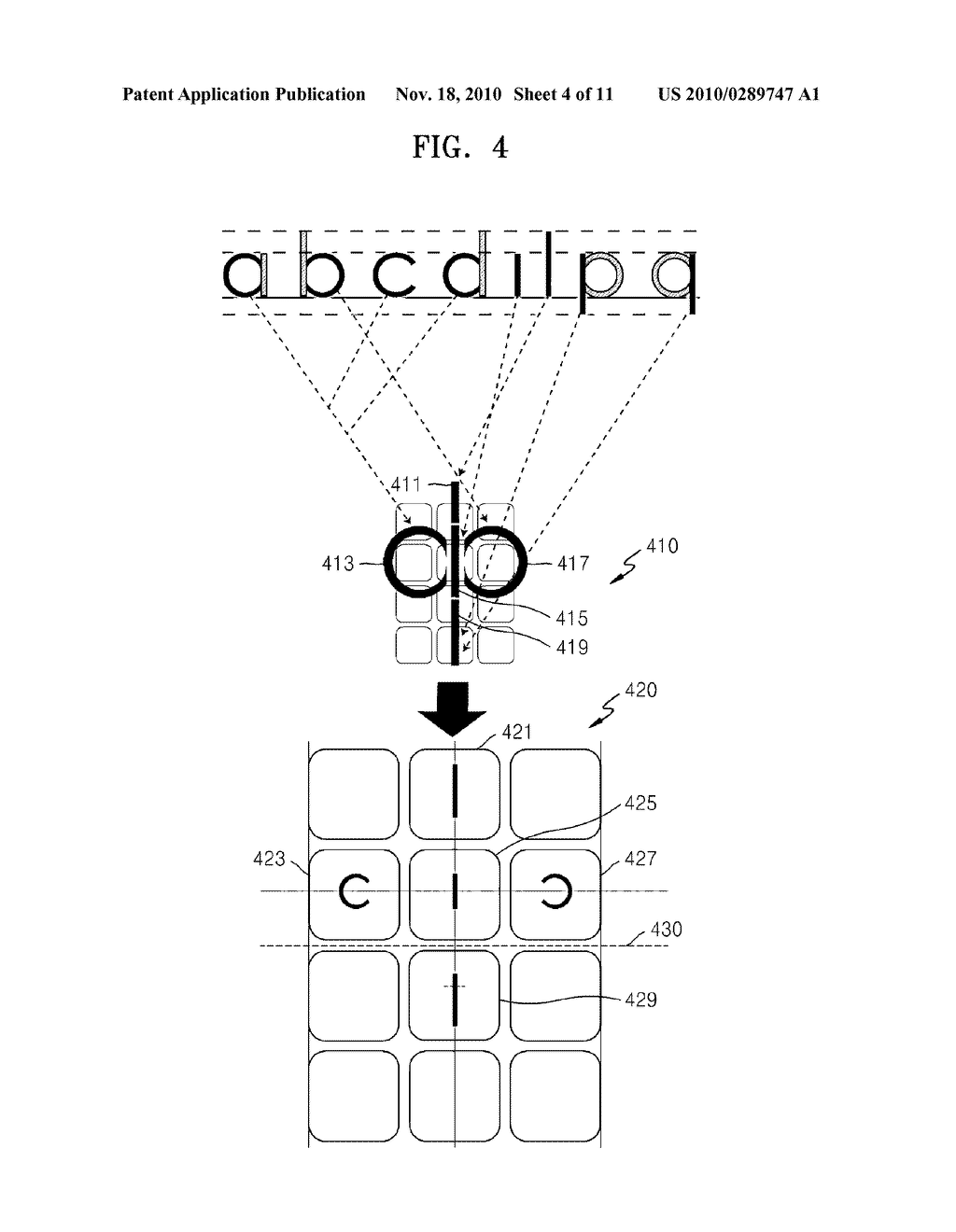 METHOD AND APPARATUS FOR ALPHABET INPUT - diagram, schematic, and image 05