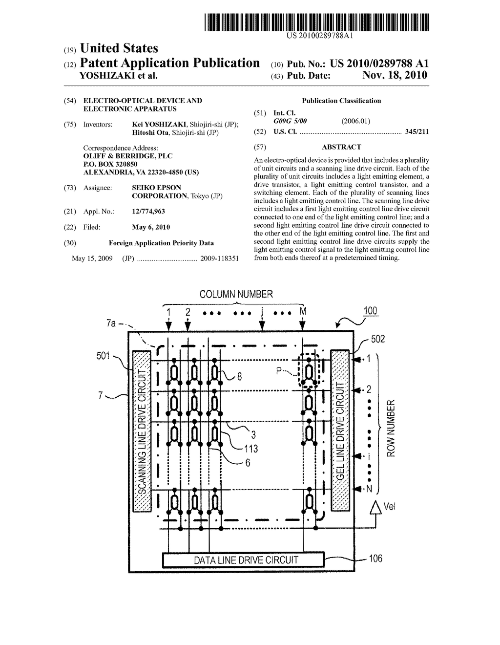 ELECTRO-OPTICAL DEVICE AND ELECTRONIC APPARATUS - diagram, schematic, and image 01