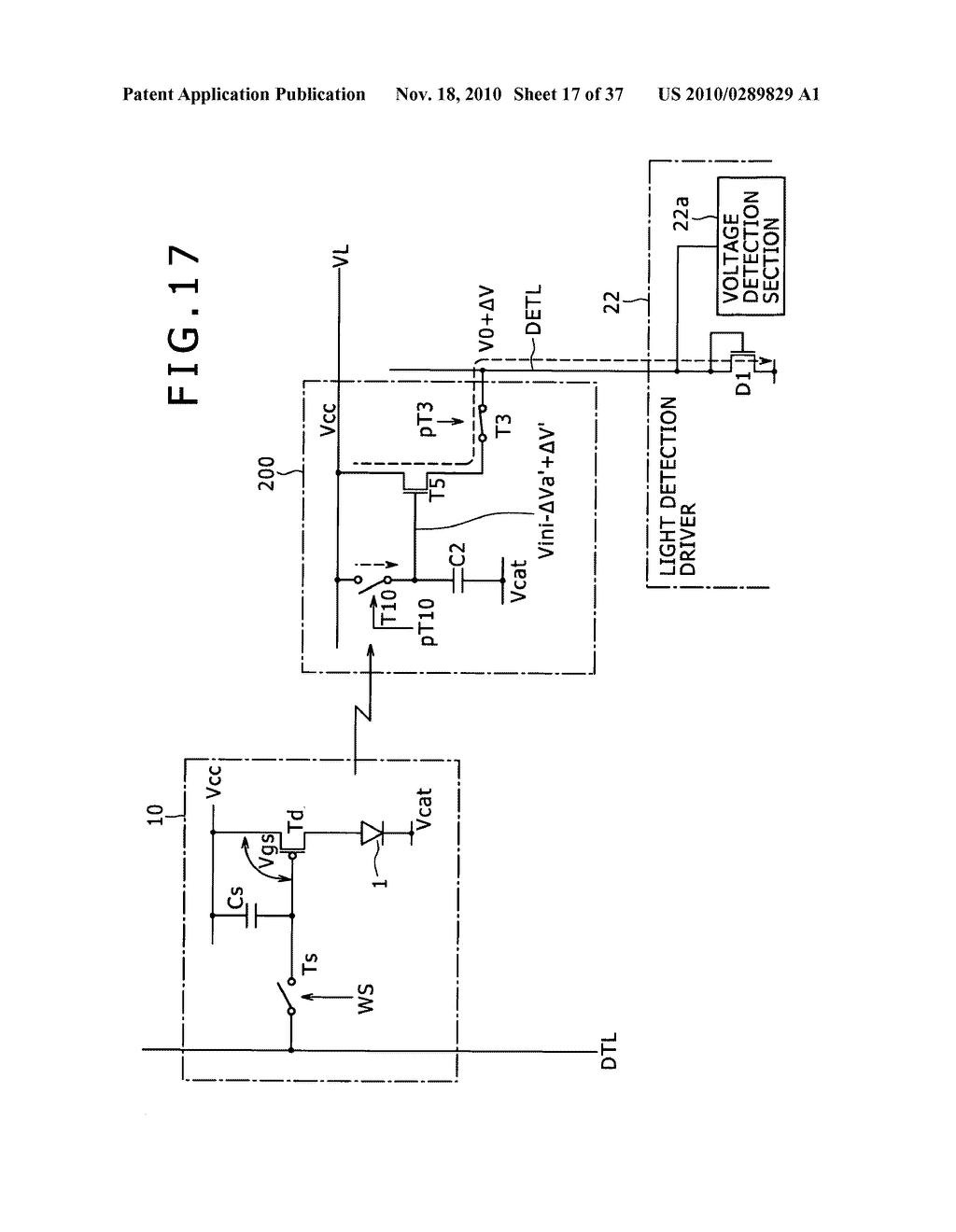 Display apparatus, light detection method and electronic apparatus - diagram, schematic, and image 18