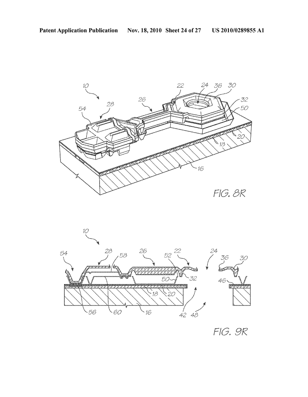 INKJET NOZZLE ASSEMBLY WITH MOVING NOZZLE OPENING DEFINED IN ROOF OF NOZZLE CHAMBER - diagram, schematic, and image 25