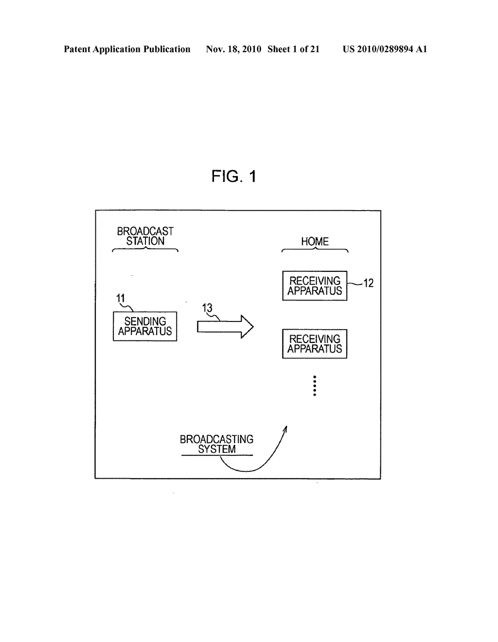 BROADCASTING SYSTEM, SENDING APPARATUS AND SENDING METHOD, RECEIVING APPARATUS AND RECEIVING METHOD, AND PROGRAM - diagram, schematic, and image 02