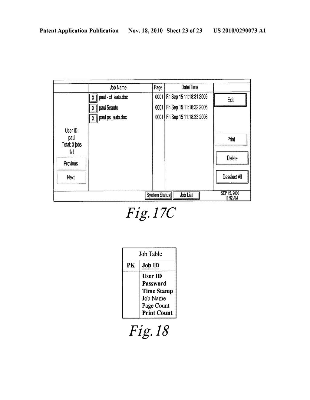 SYSTEM, METHOD AND APPARATUS USING A LOCKED PRINT JOB TICKET - diagram, schematic, and image 24
