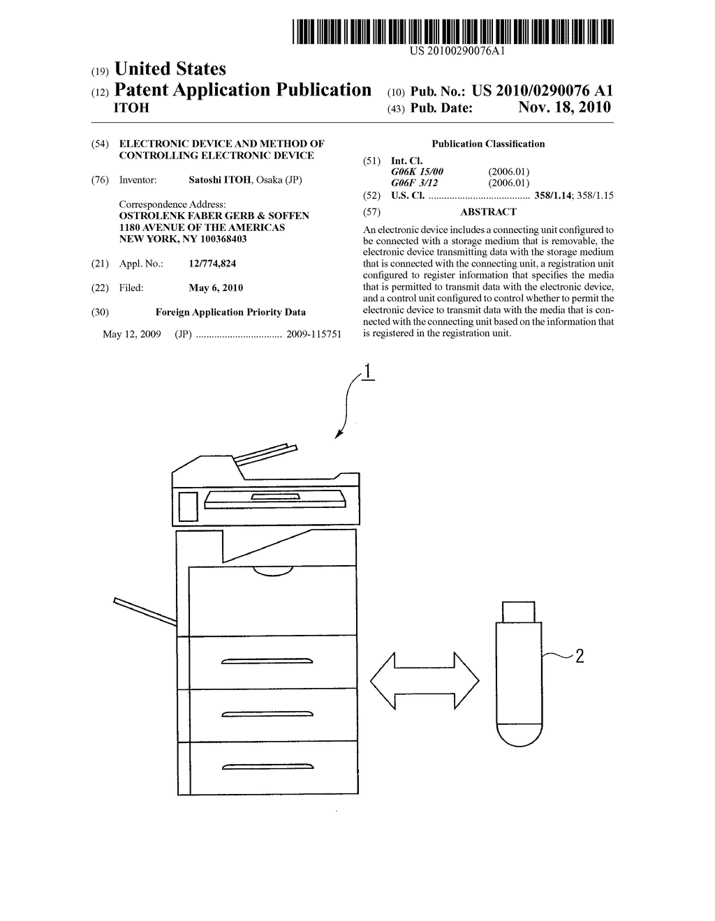 ELECTRONIC DEVICE AND METHOD OF CONTROLLING ELECTRONIC DEVICE - diagram, schematic, and image 01