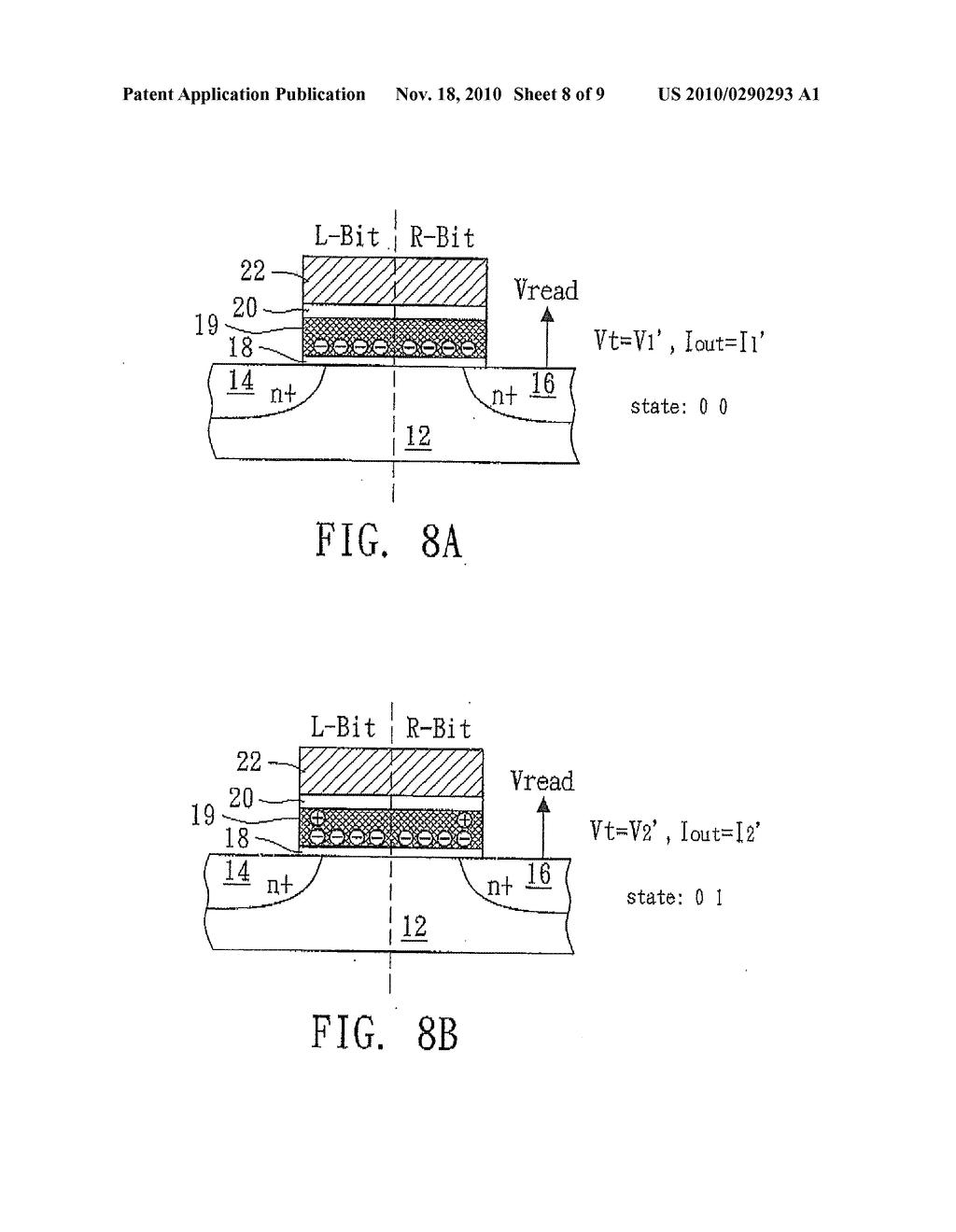 METHOD OF IDENTIFYING LOGICAL INFORMATION IN A PROGRAMMING AND ERASING CELL BY ON-SIDE READING SCHEME - diagram, schematic, and image 09