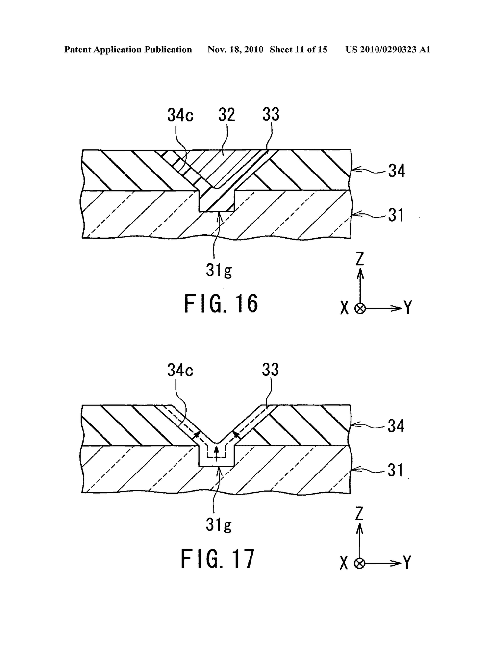 Near-field light generating device including near-field light generating element with edge part opposed to waveguide - diagram, schematic, and image 12