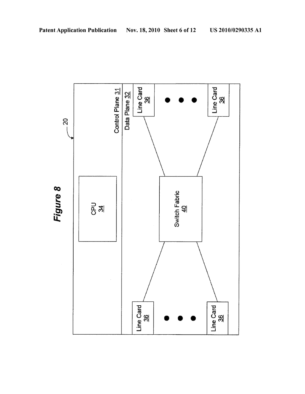 METHOD AND APPARATUS FOR LOCALLY IMPLEMENTING PORT SELECTION VIA SYNCHRONIZED PORT STATE DATABASES MAINTAINED BY THE FORWARDING PLANE OF A NETWORK ELEMENT - diagram, schematic, and image 07