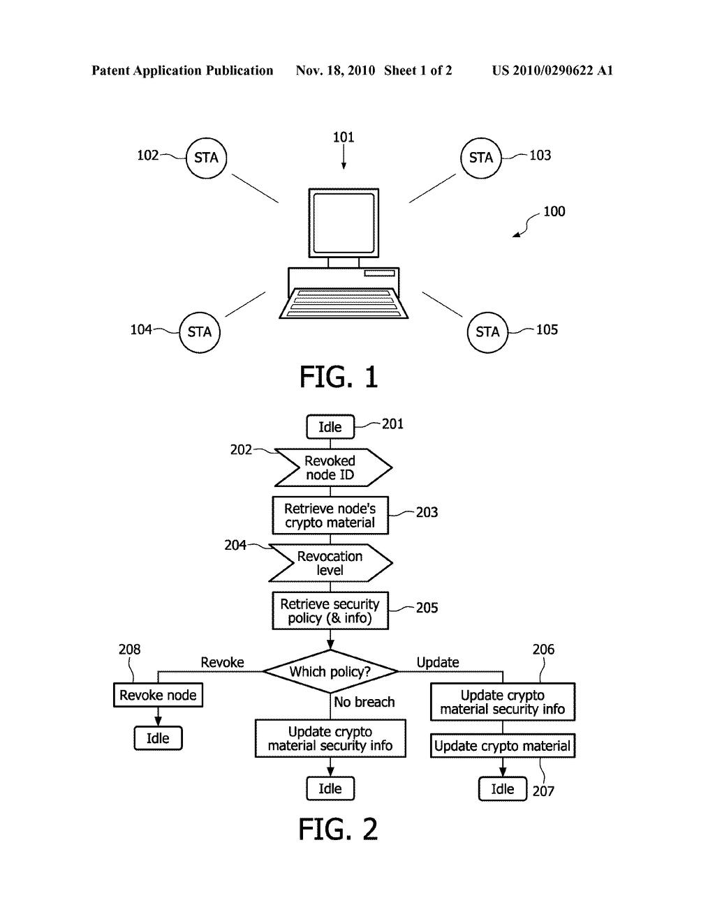 WIRELESS COMMUNICATION SYSTEM AND METHOD FOR AUTOMATIC NODE AND KEY REVOCATION - diagram, schematic, and image 02