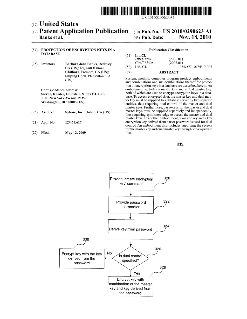 PROTECTION OF ENCRYPTION KEYS IN A DATABASE - diagram, schematic, and image 01