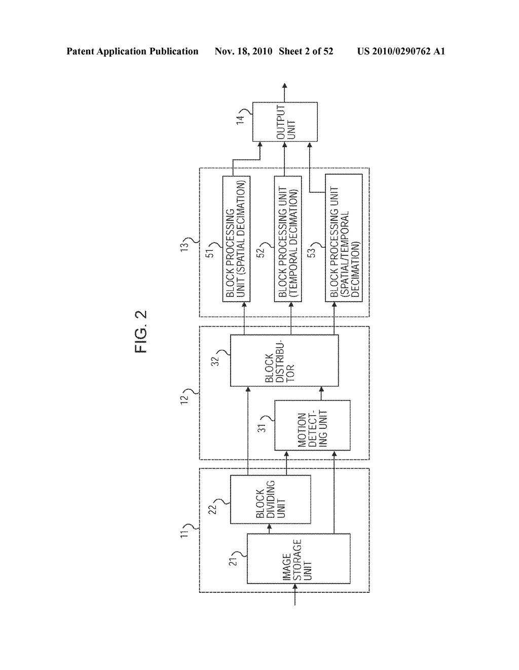 METHOD AND APPARATUS FOR DECIMATION MODE DETERMINATION UTILIZING BLOCK MOTION - diagram, schematic, and image 03