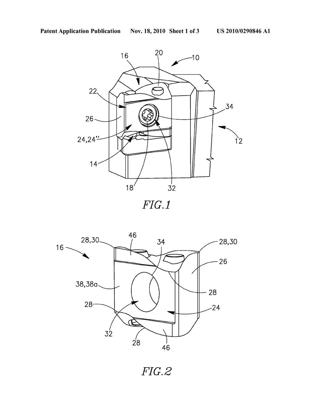 Cutting Insert Having Recessed Planar Portion and Cutting Tool Therefor - diagram, schematic, and image 02