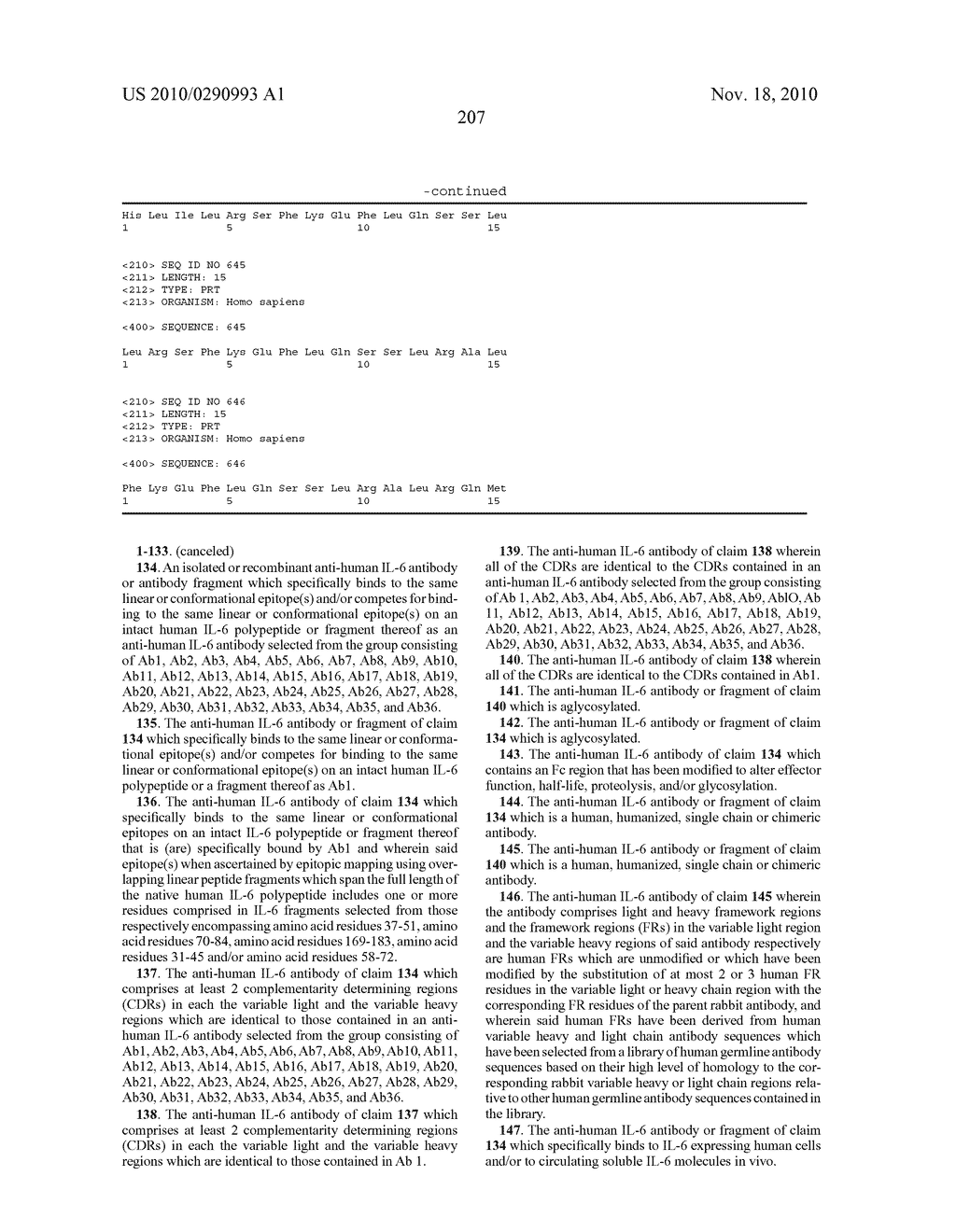 Antibodies to IL-6 and use thereof - diagram, schematic, and image 226