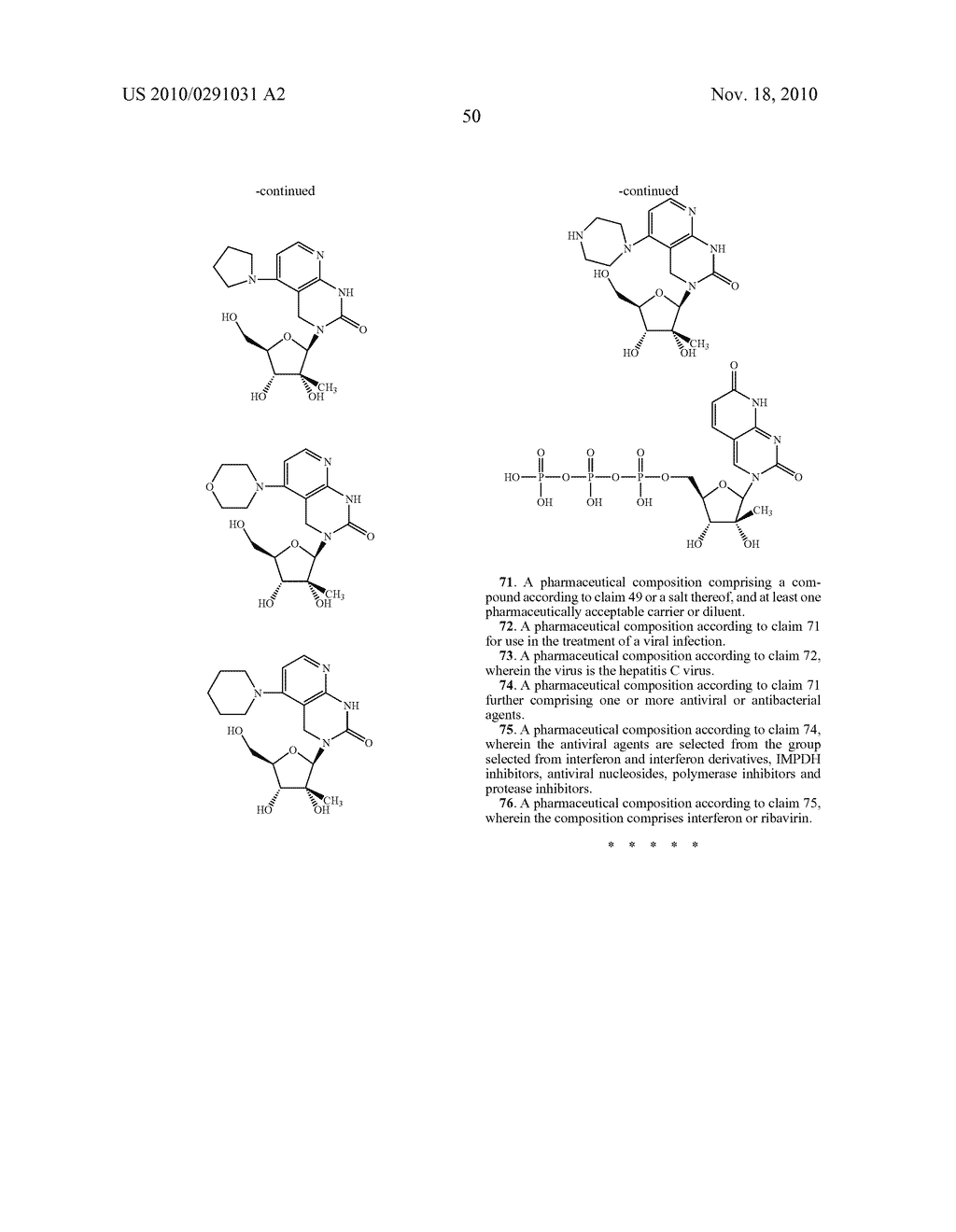 BICYCLIC NUCLEOSIDES AND NUCLEOTIDES AS THERAPEUTIC AGENTS - diagram, schematic, and image 51
