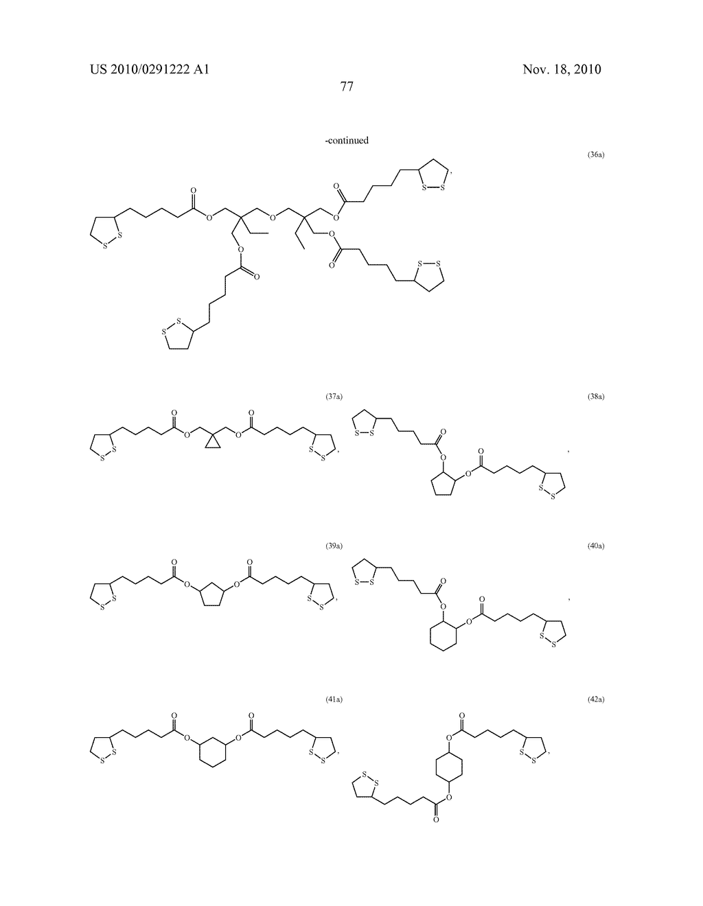 ANTIOXIDANT NANOSPHERE COMPRISING [1,2]-DITHIOLANE MOIETIES - diagram, schematic, and image 111