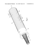 KIT FOR TIGHTLY COVERING AN ELONGATE MEMBER OF PREDETERMINED DIMENSIONS WITH A PROTECTIVE ELASTIC SLEEVE diagram and image