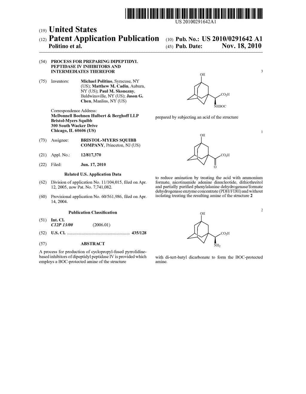 Process For Preparing Dipeptidyl Peptidase IV Inhibitors And Intermediates Therefor - diagram, schematic, and image 01