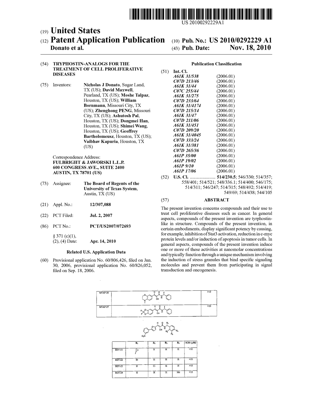 TRYPHOSTIN-ANALOGS FOR THE TREATMENT OF CELL PROLIFERATIVE DISEASES - diagram, schematic, and image 01