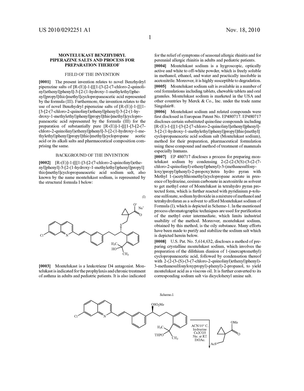 MONTELUKAST BENZHYDRYL PIPERAZINE SALTS AND PROCESS FOR PREPARATION THEREOF - diagram, schematic, and image 03