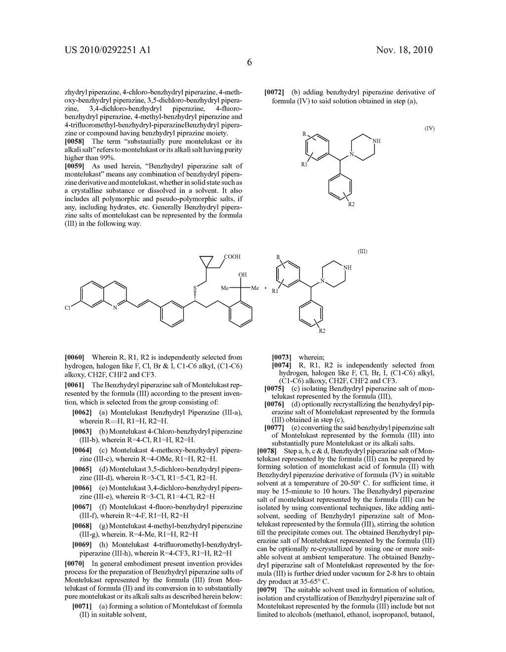 MONTELUKAST BENZHYDRYL PIPERAZINE SALTS AND PROCESS FOR PREPARATION THEREOF - diagram, schematic, and image 08