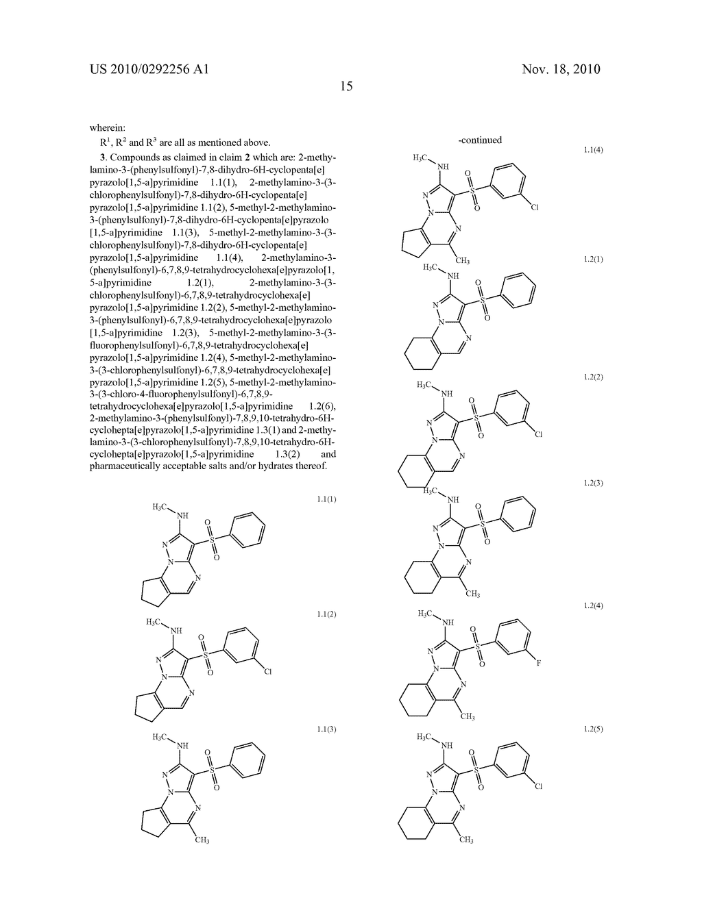 (EN) 2-ALKYLAMINO-3-ARYLSULFONYL-CYCLOALCANO [e OR d] PYRAZOLO [1,5-A]PYRIMIDINES / ANTAGONISTS OF SEROTONIN 5-HT6 RECEPTORS, METHODS FOR THE PRODUCTION AND THE USE THEREOF - diagram, schematic, and image 16