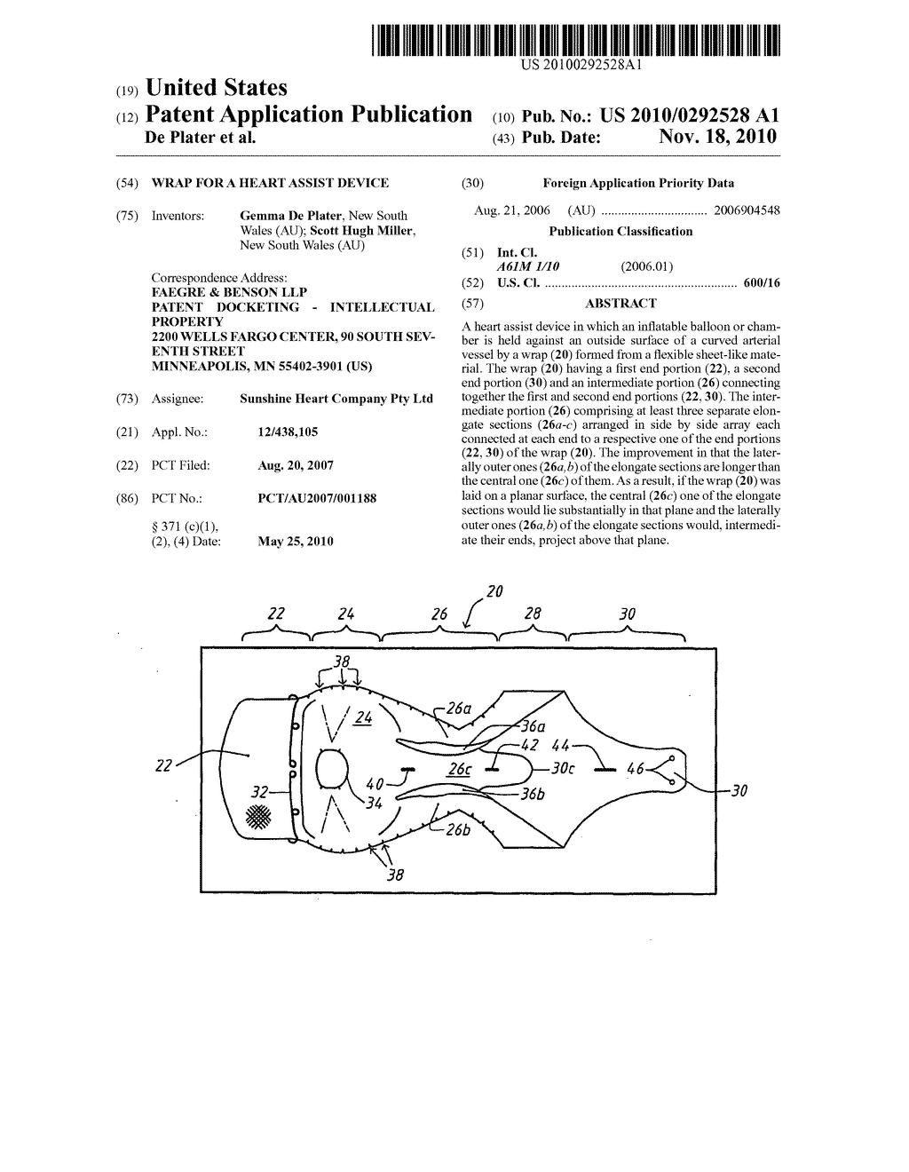  Wrap for a Heart Assist Device - diagram, schematic, and image 01