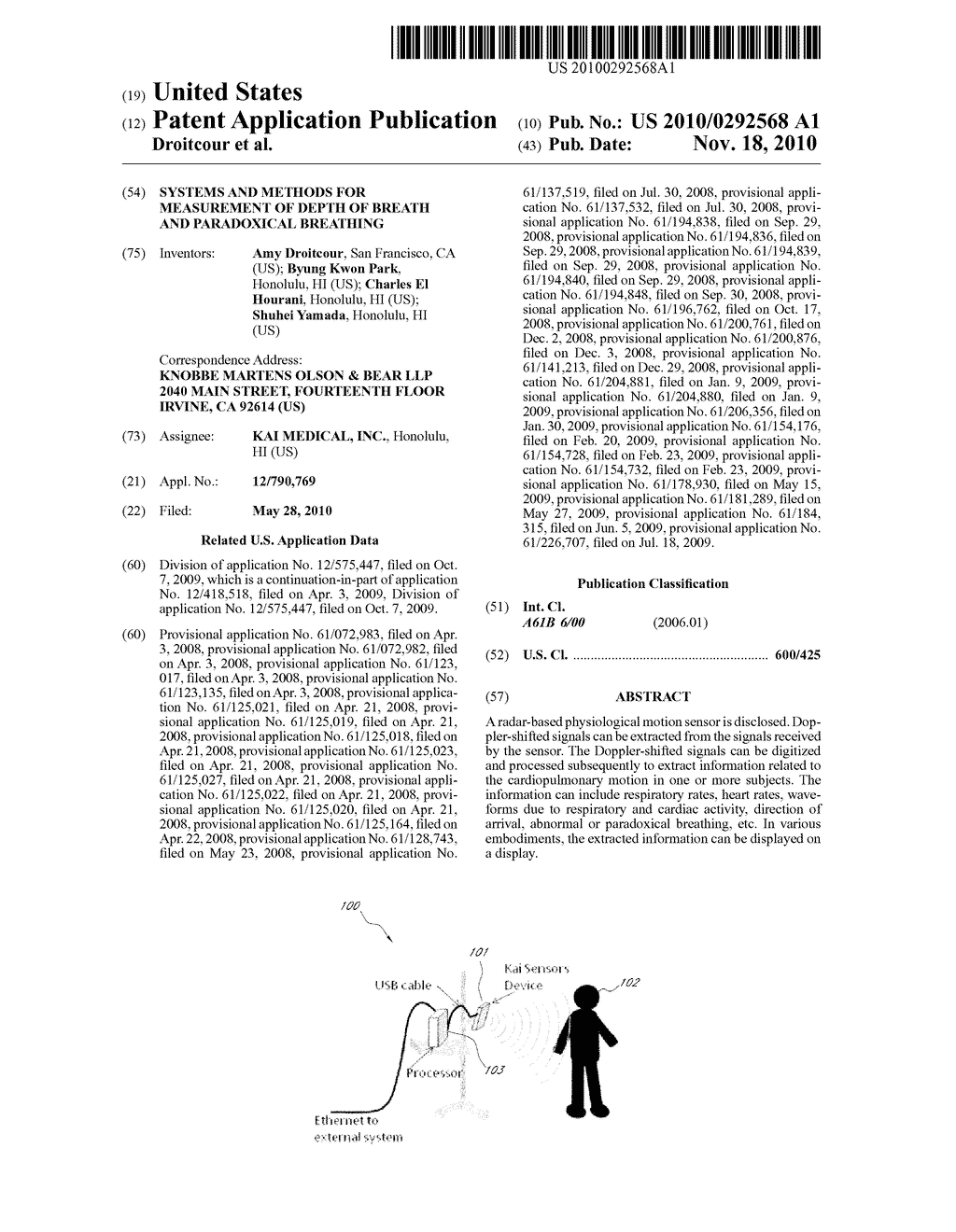 SYSTEMS AND METHODS FOR MEASUREMENT OF DEPTH OF BREATH AND PARADOXICAL BREATHING - diagram, schematic, and image 01