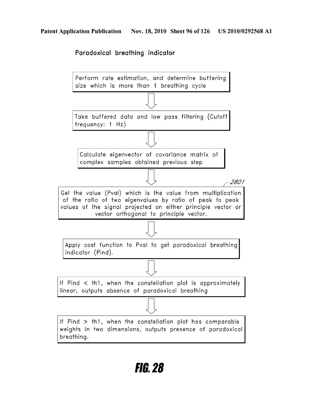 SYSTEMS AND METHODS FOR MEASUREMENT OF DEPTH OF BREATH AND PARADOXICAL BREATHING - diagram, schematic, and image 97