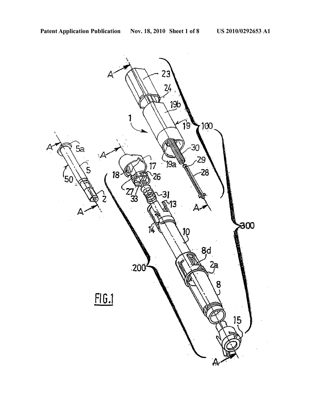 AUTOINJECTOR WITH TRIGGER POSITIONABLE IN ACTIVE POSITION BY MOVEMENT OF A SAFETY SHIELD AND INDICATION OF THE ACTIVE POSITION - diagram, schematic, and image 02