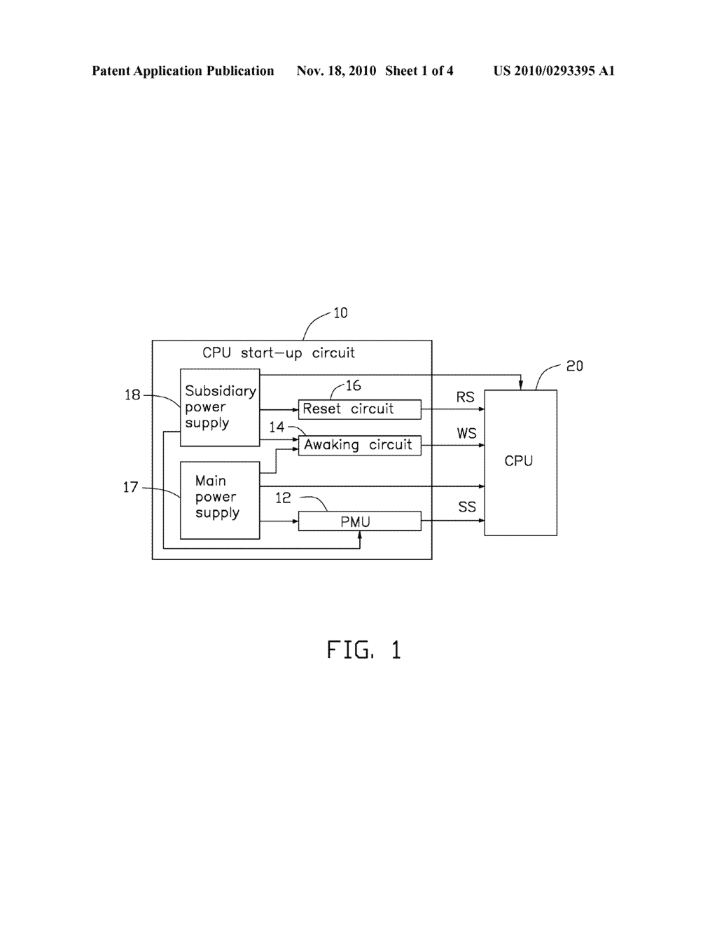 CENTRAL PROCESSING UNIT START-UP CIRCUIT OF PORTABLE ELECTRONIC DEVICES - diagram, schematic, and image 02