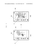 METHOD FOR CONTROLLING ICON POSITION AND PORTABLE TERMINAL ADAPTED THERETO diagram and image