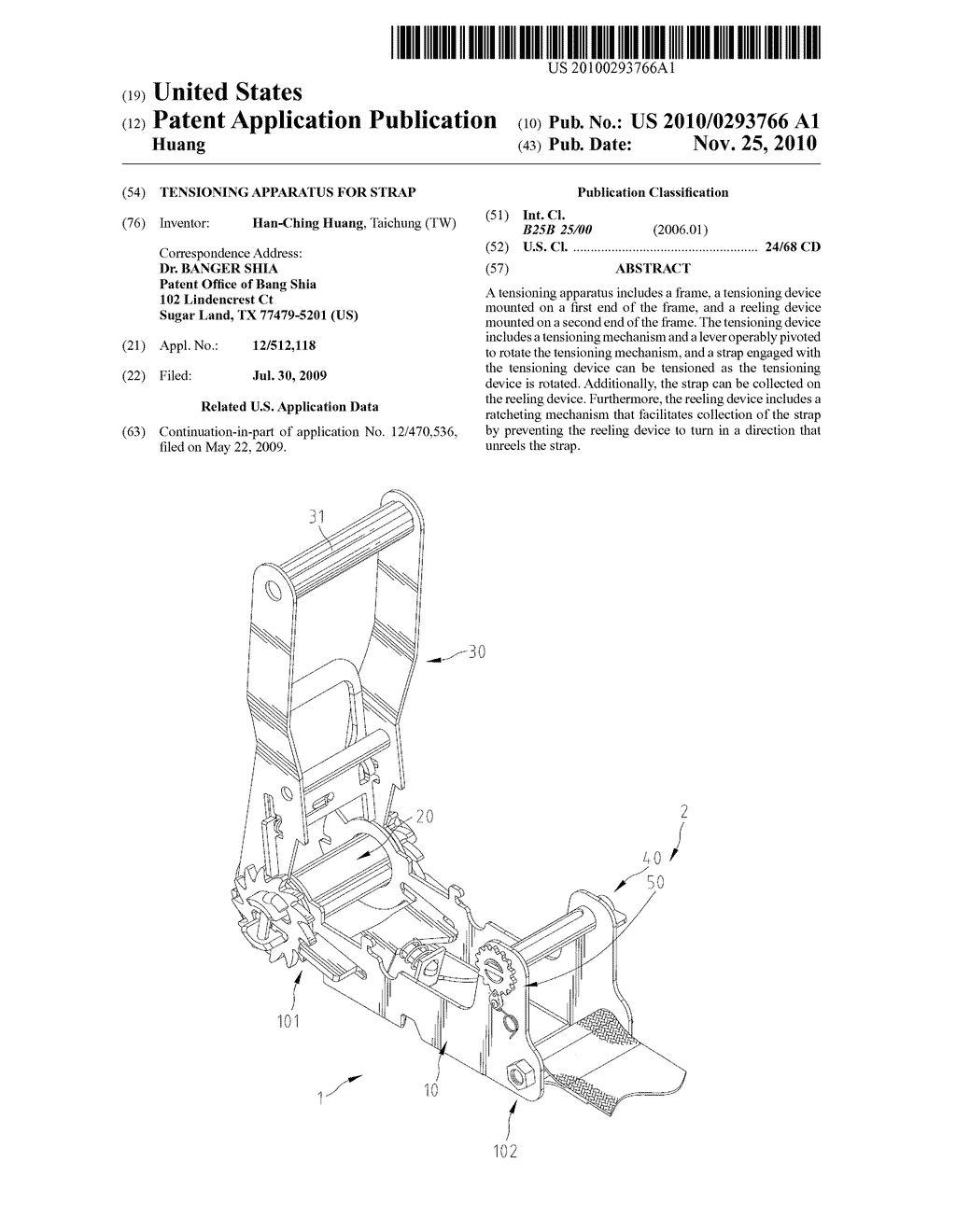 Tensioning Apparatus for Strap - diagram, schematic, and image 01