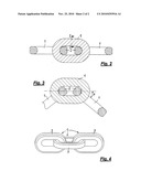 LINK MADE FROM A D-PROFILE STEEL LENGTH FOR USE IN A HOIST CHAIN diagram and image