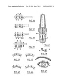 DEVICE FOR COMBING AND/OR BRUSHING EYELASHES AND/OR EYEBROWS, AND/OR FOR APPLYING MAKEUP THERETO diagram and image