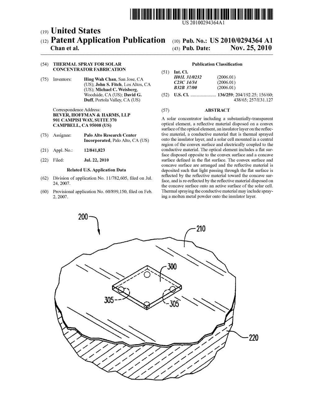 Thermal Spray For Solar Concentrator Fabrication - diagram, schematic, and image 01