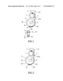 Winding device and method for tearing off web material by planetary-roller diagram and image