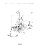 Winding device and method for tearing off web material by planetary-roller diagram and image