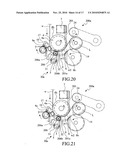 Winding device and method for tearing off web material by planetary-roller diagram and image