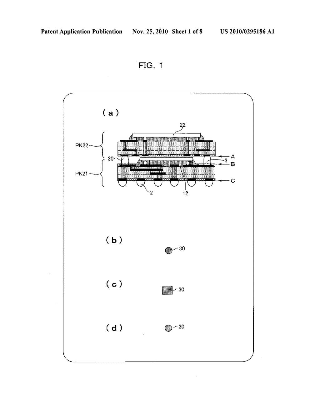 SEMICONDUCTOR MODULE FOR STACKING AND STACKED SEMICONDUCTOR MODULE - diagram, schematic, and image 02