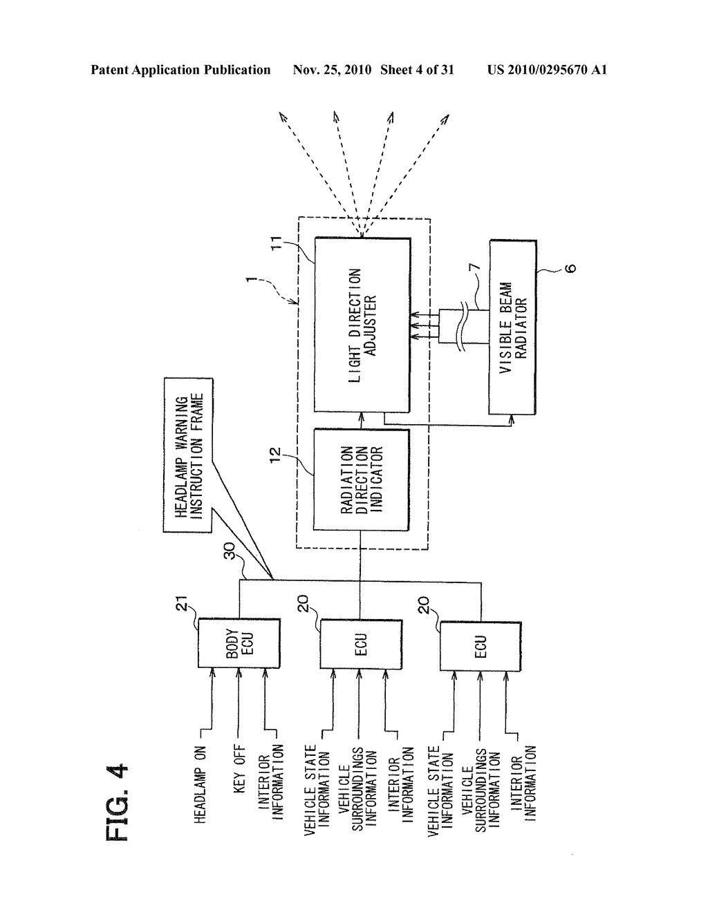 INTERIOR INFORMATION DISPLAY APPARATUS AND LIGHT IRRADIATION APPARATUS USED FOR THE SAME - diagram, schematic, and image 05