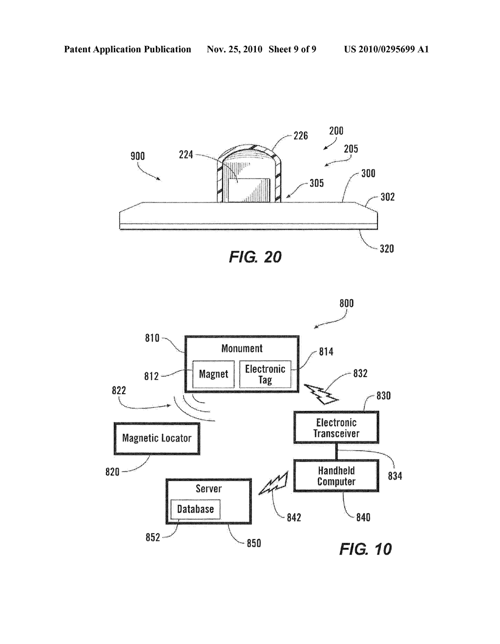 SYSTEM, METHOD AND MONUMENT FOR LAND SURVEYING - diagram, schematic, and image 10