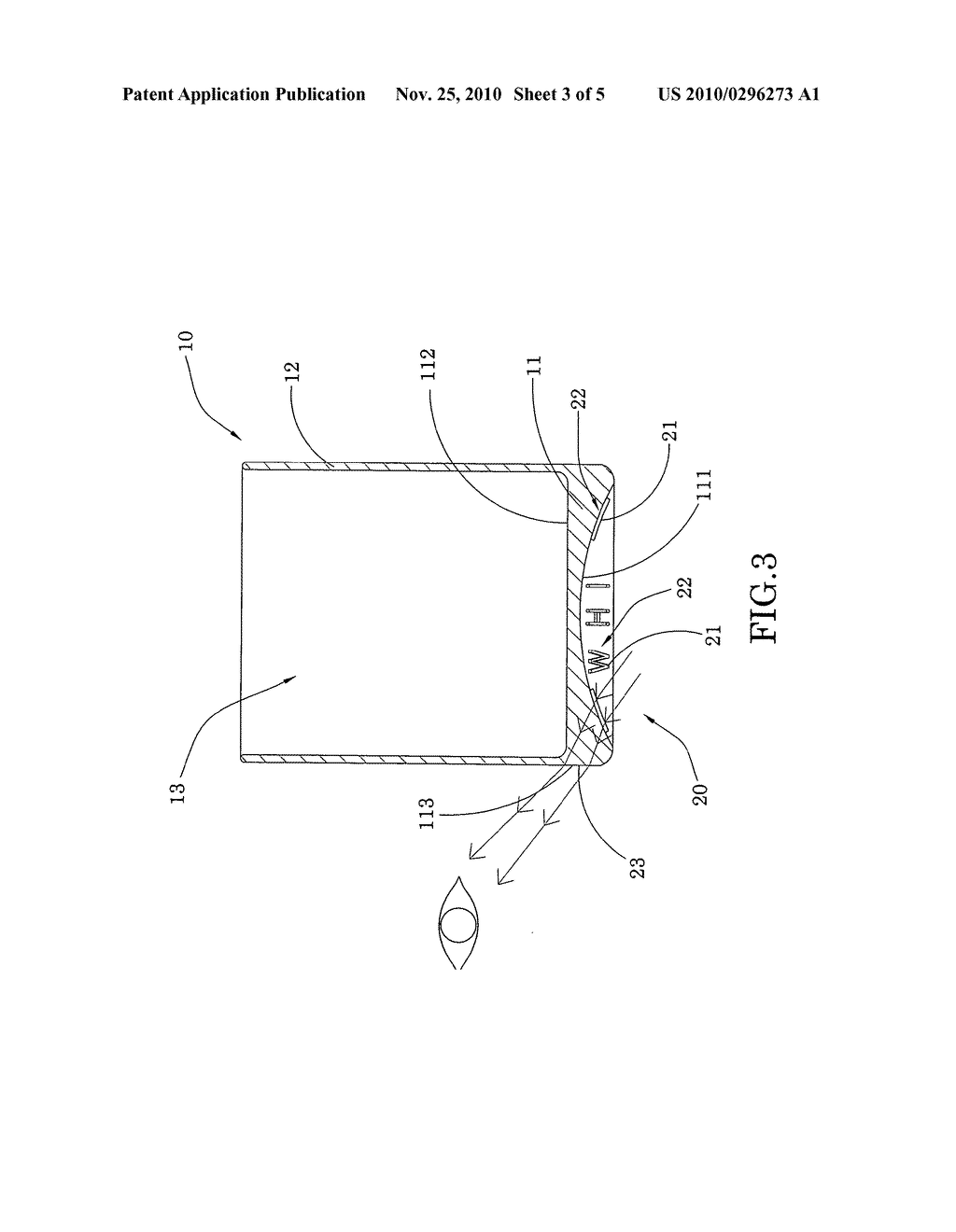 Transparent container with image presentation arrangement - diagram, schematic, and image 04