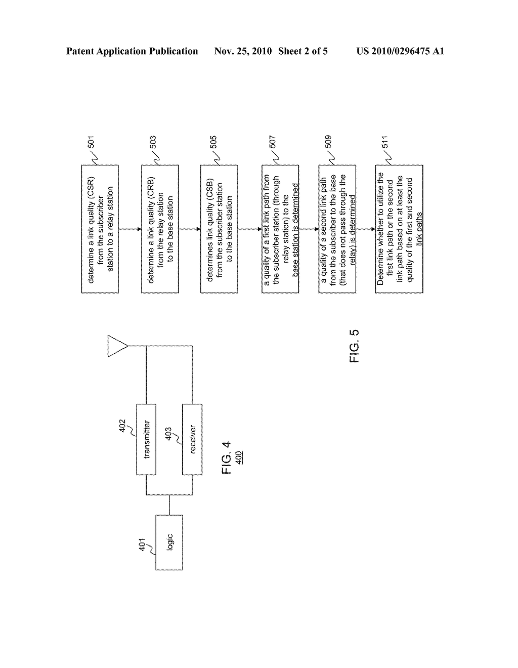 METHOD AND APPARATUS FOR DETERMINING AN APPROPRIATE LINK PATH IN A MULTI-HOP COMMUNICATION SYSTEM - diagram, schematic, and image 03