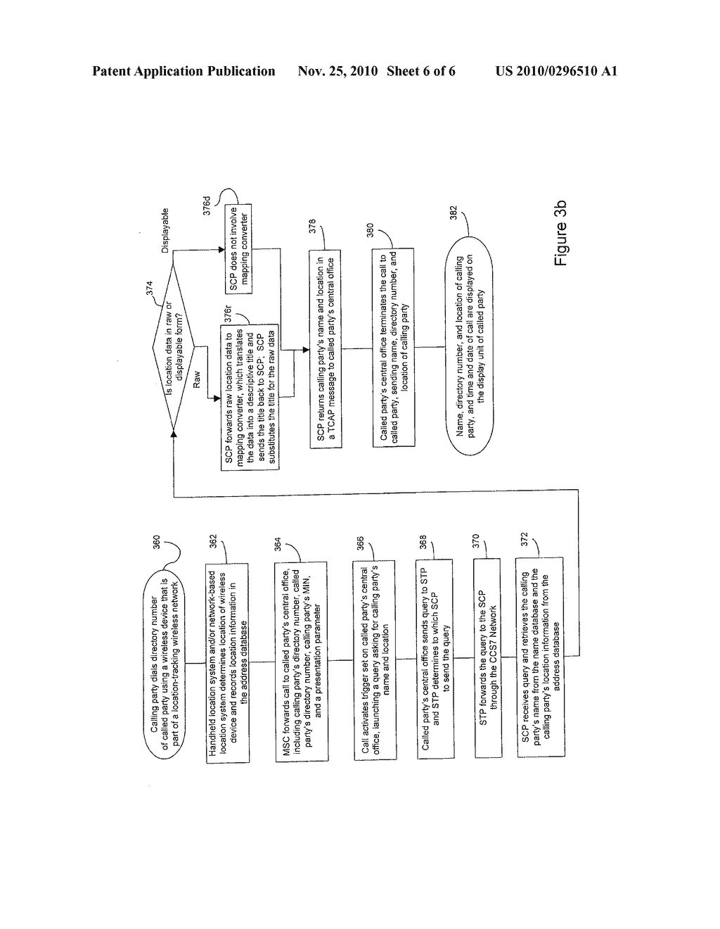 METHOD AND SYSTEM FOR DELIVERY OF A CALLING PARTY'S LOCATION - diagram, schematic, and image 07