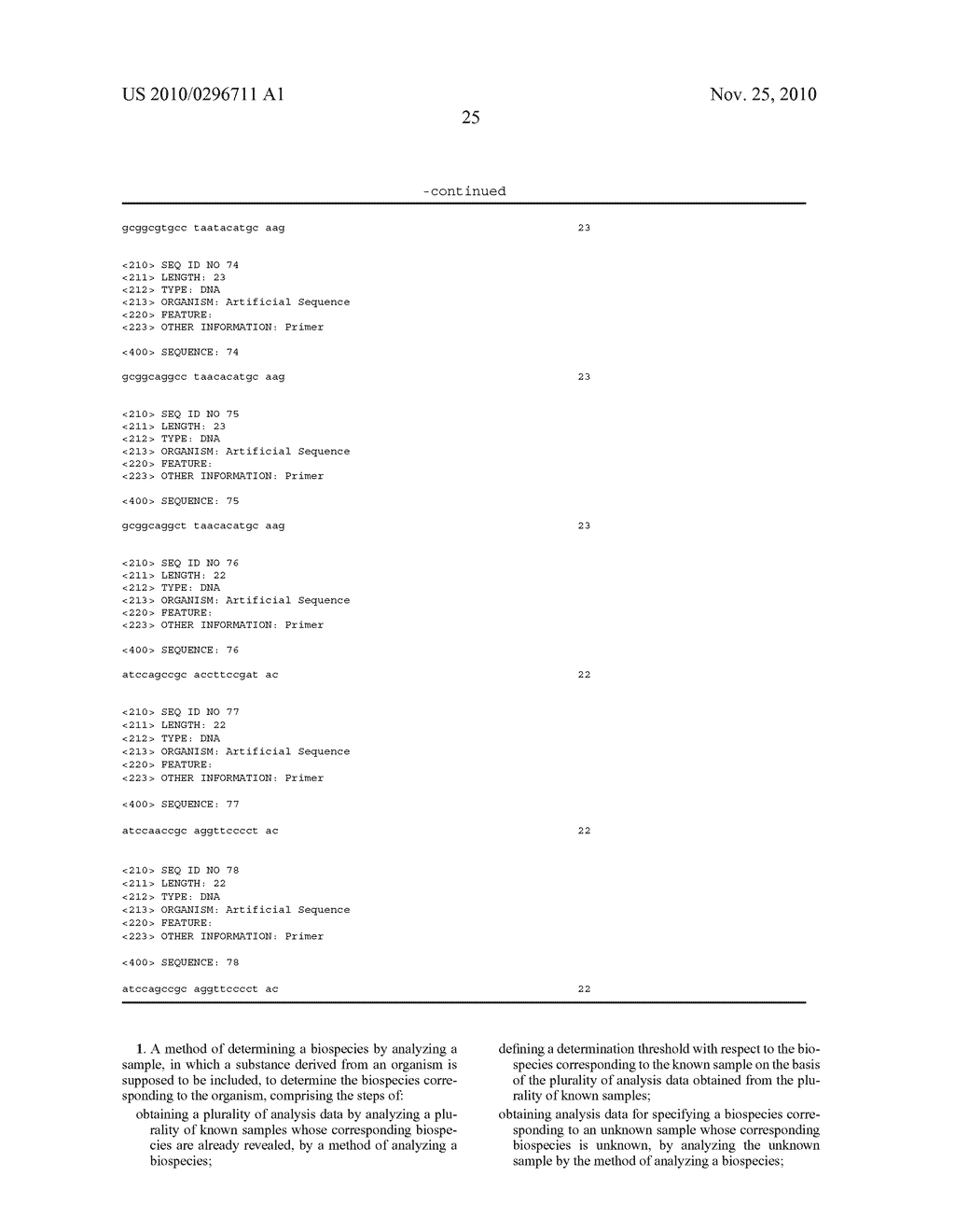 METHOD OF DETERMINING A BIOSPECIES - diagram, schematic, and image 55